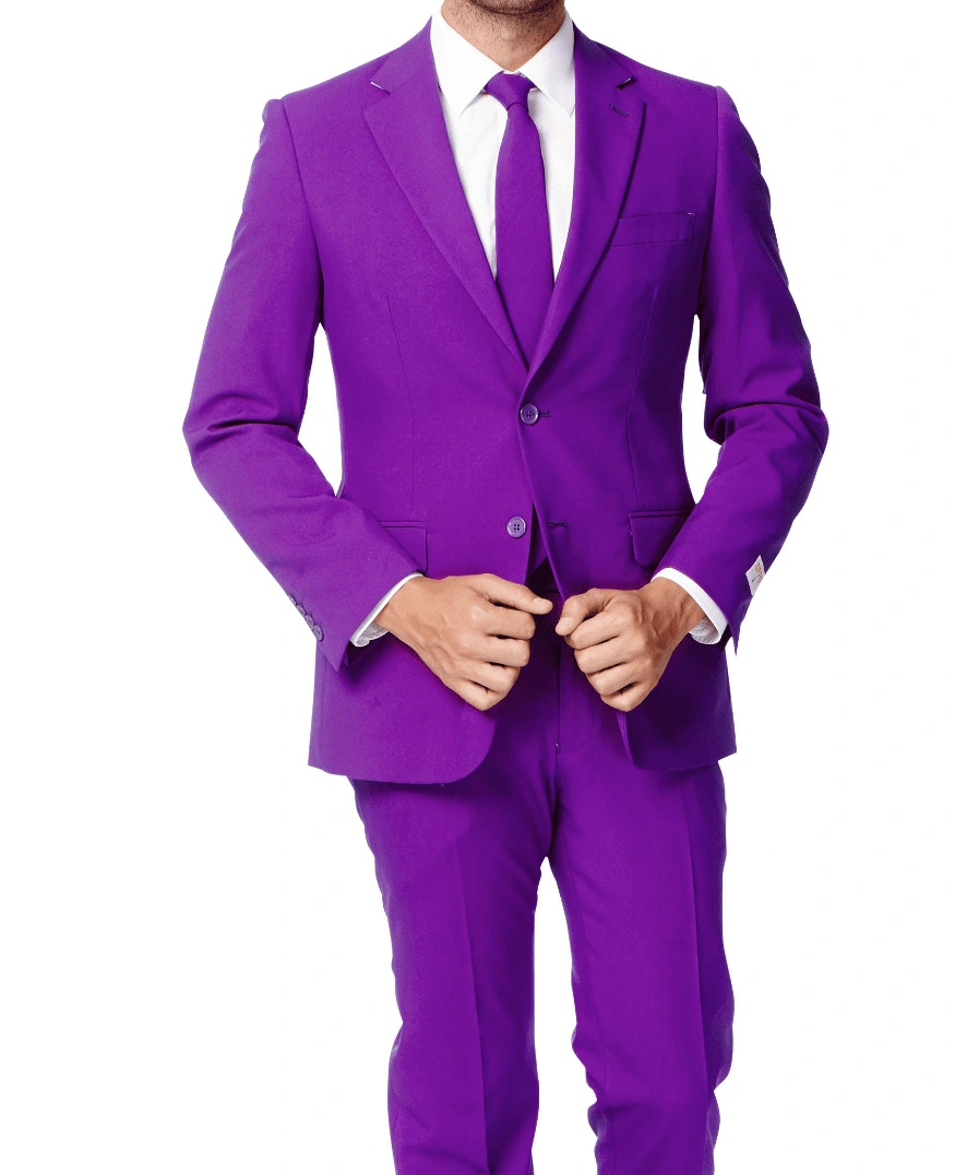 "Glan purple male suit – simple, stylish, and ready for a classy Irish look!"